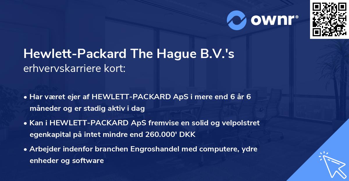 Hewlett-Packard The Hague B.V.'s erhvervskarriere kort