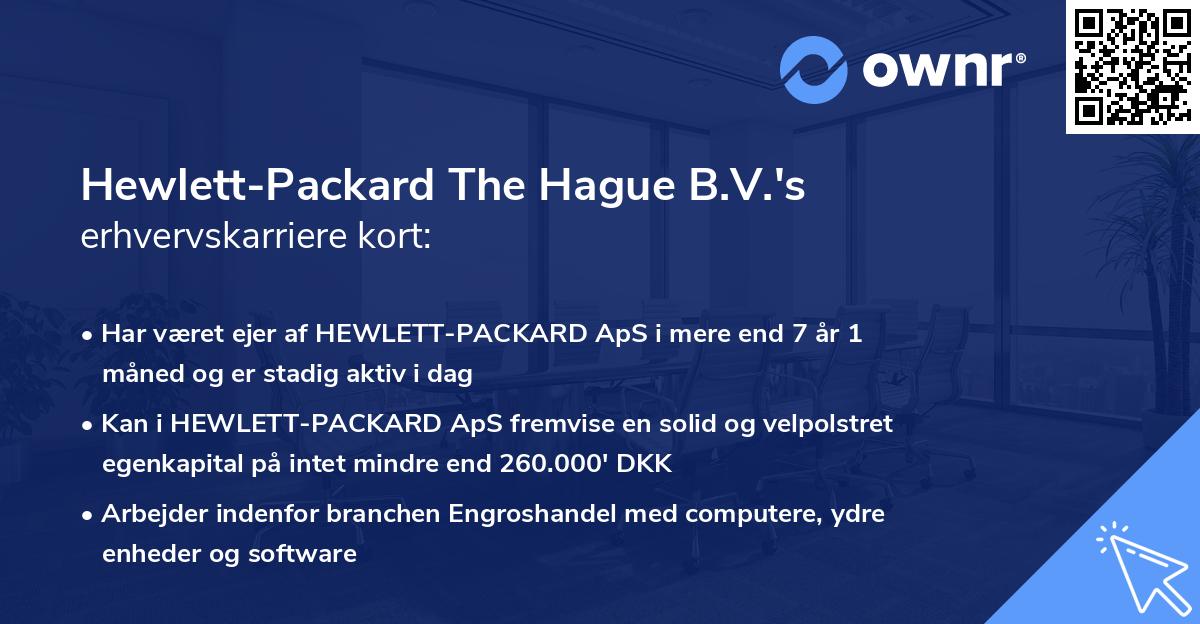 Hewlett-Packard The Hague B.V.'s erhvervskarriere kort