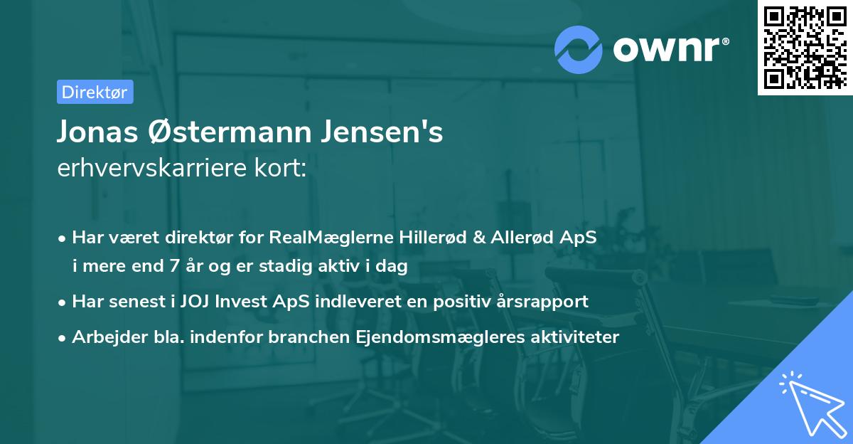 Jonas Østermann Jensen's erhvervskarriere kort