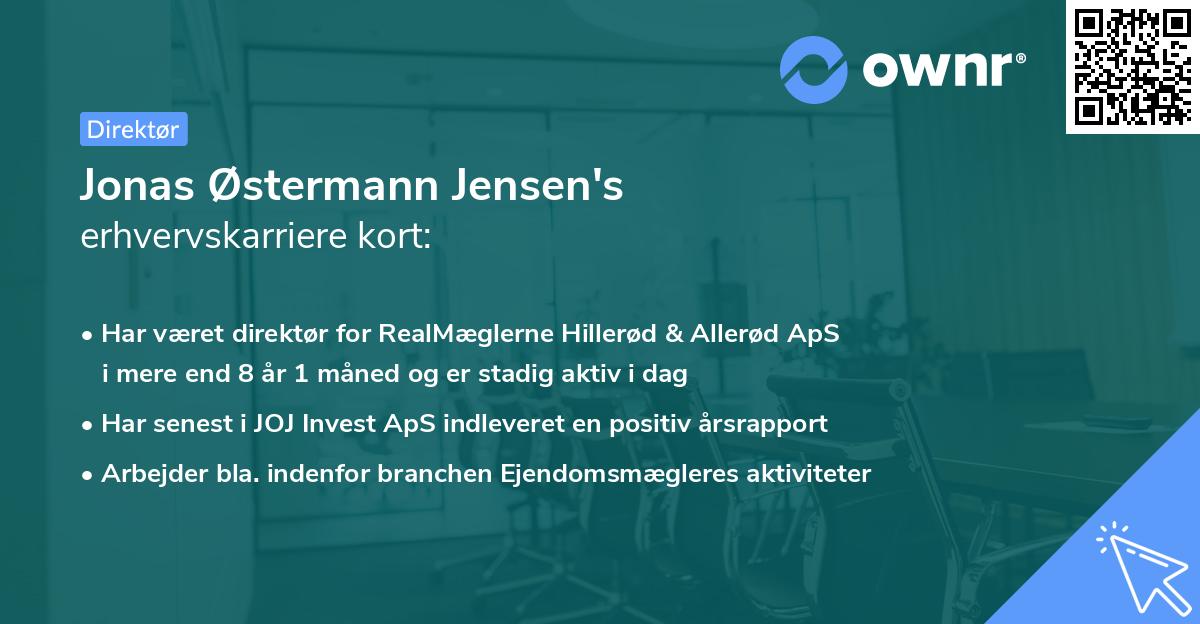 Jonas Østermann Jensen's erhvervskarriere kort