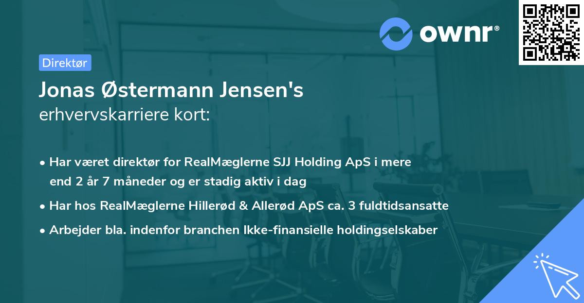 Jonas Østermann Jensen's erhvervskarriere kort