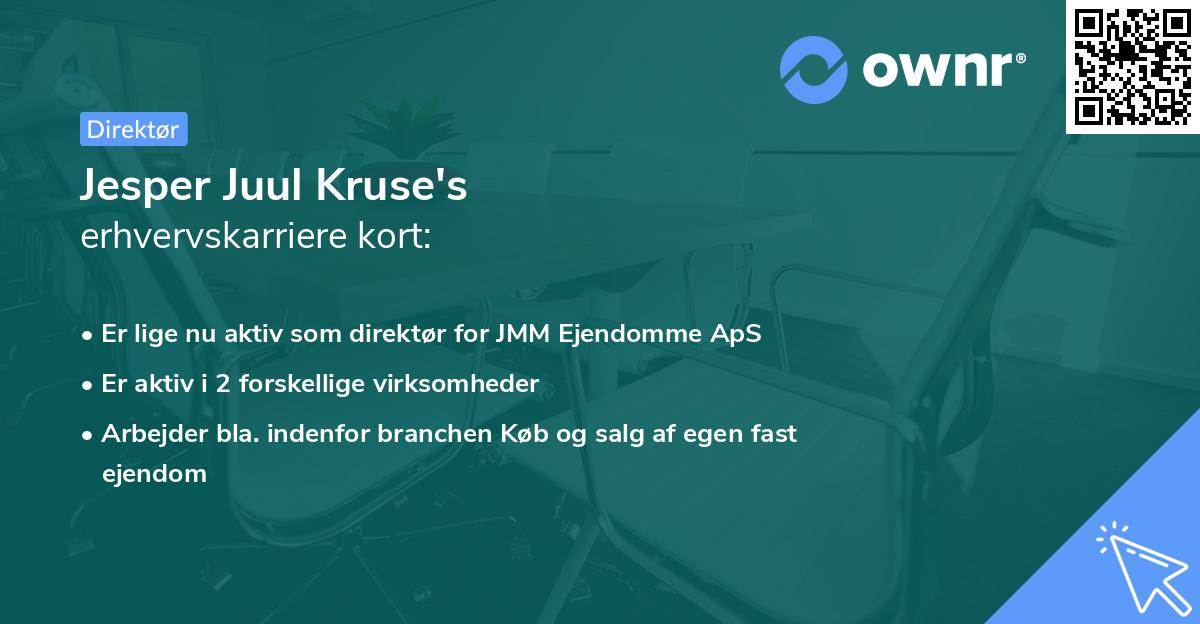 Jesper Juul Kruse's erhvervskarriere kort