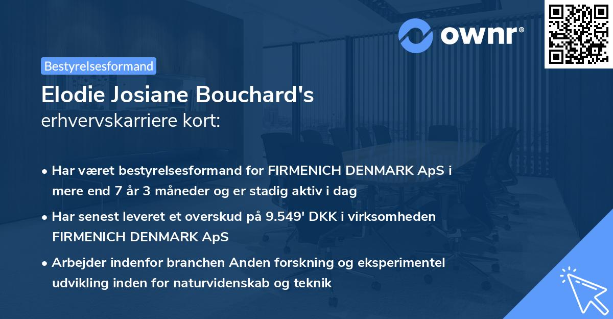 Elodie Josiane Bouchard's erhvervskarriere kort