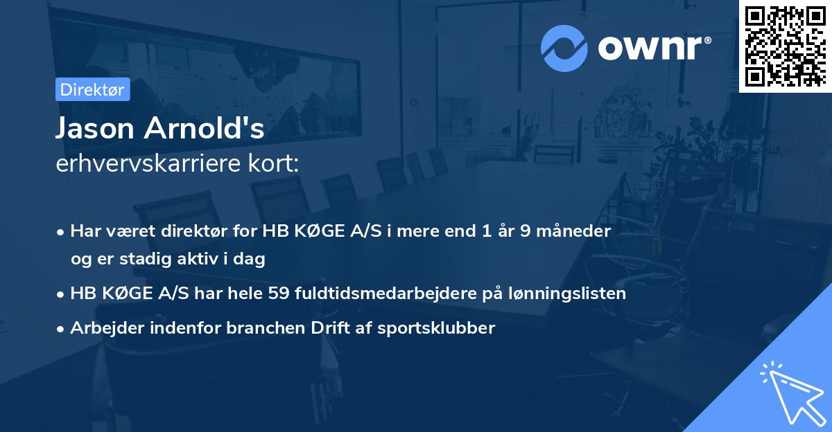 Jason Arnold's erhvervskarriere kort