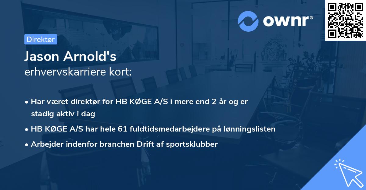 Jason Arnold's erhvervskarriere kort