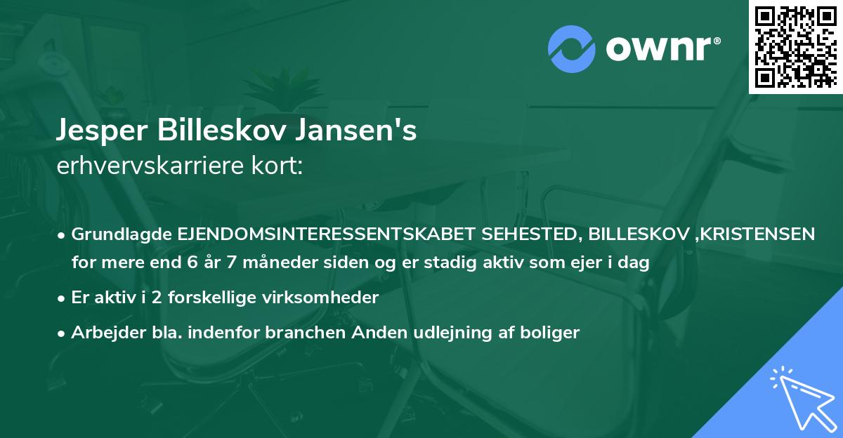 Jesper Billeskov Jansen's erhvervskarriere kort