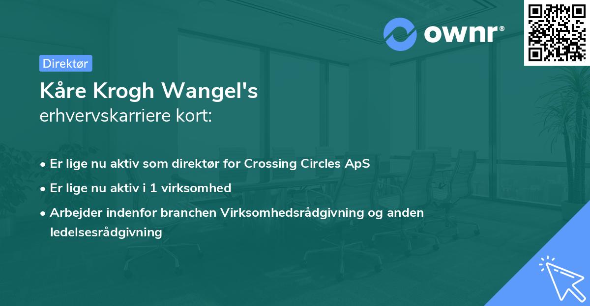 Kåre Krogh Wangel's erhvervskarriere kort