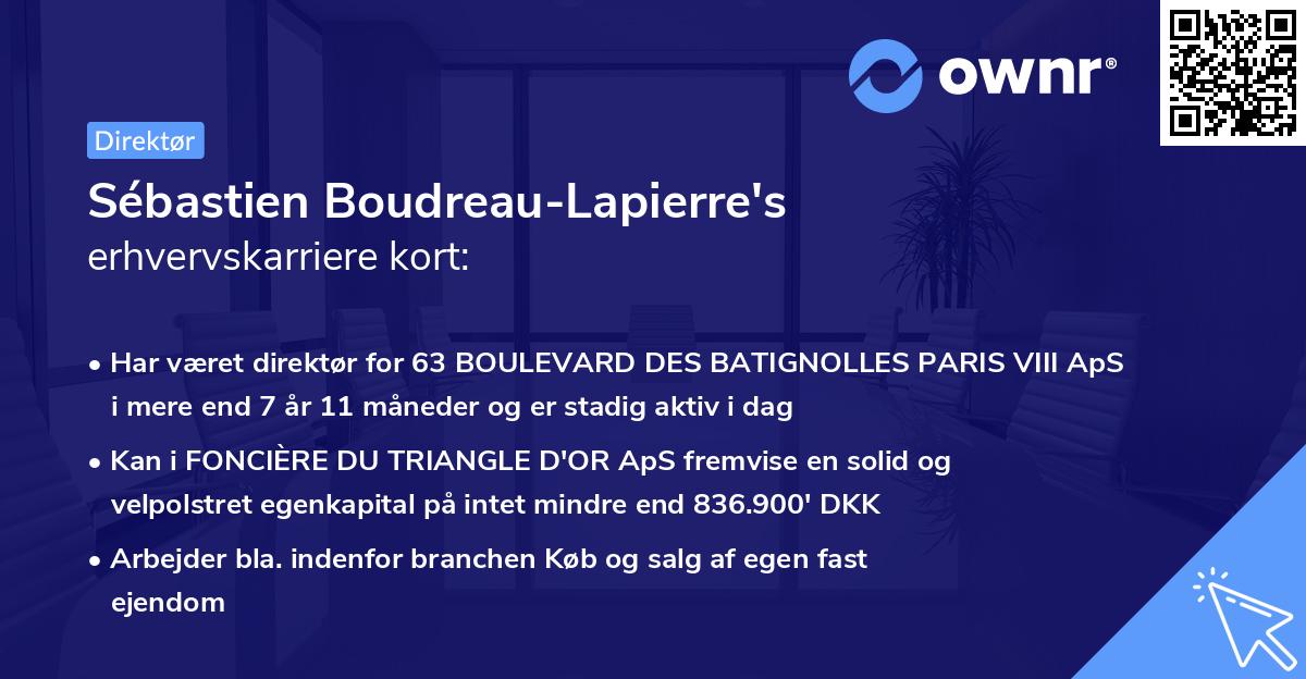 Sébastien Boudreau-Lapierre's erhvervskarriere kort