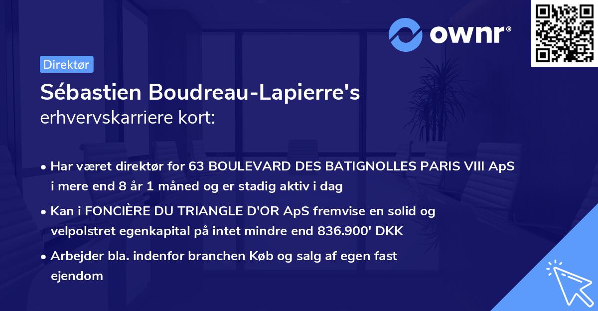 Sébastien Boudreau-Lapierre's erhvervskarriere kort