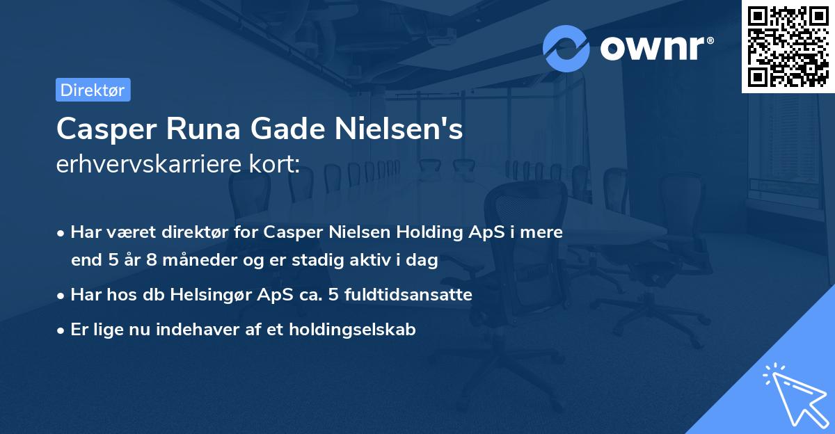 Casper Runa Gade Nielsen's erhvervskarriere kort