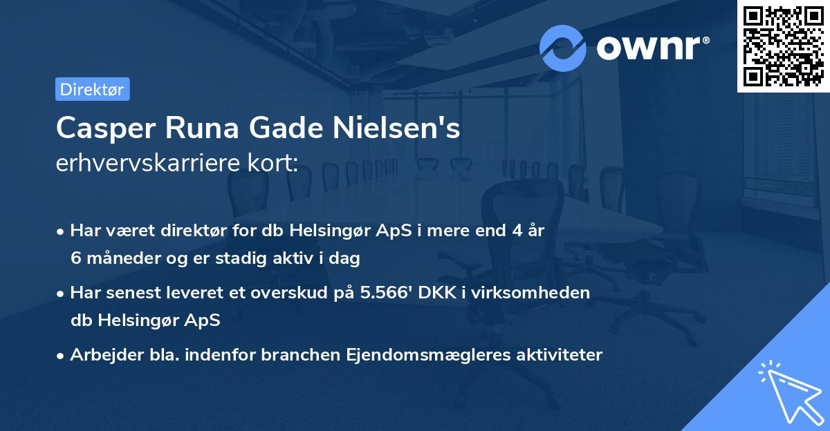 Casper Runa Gade Nielsen's erhvervskarriere kort