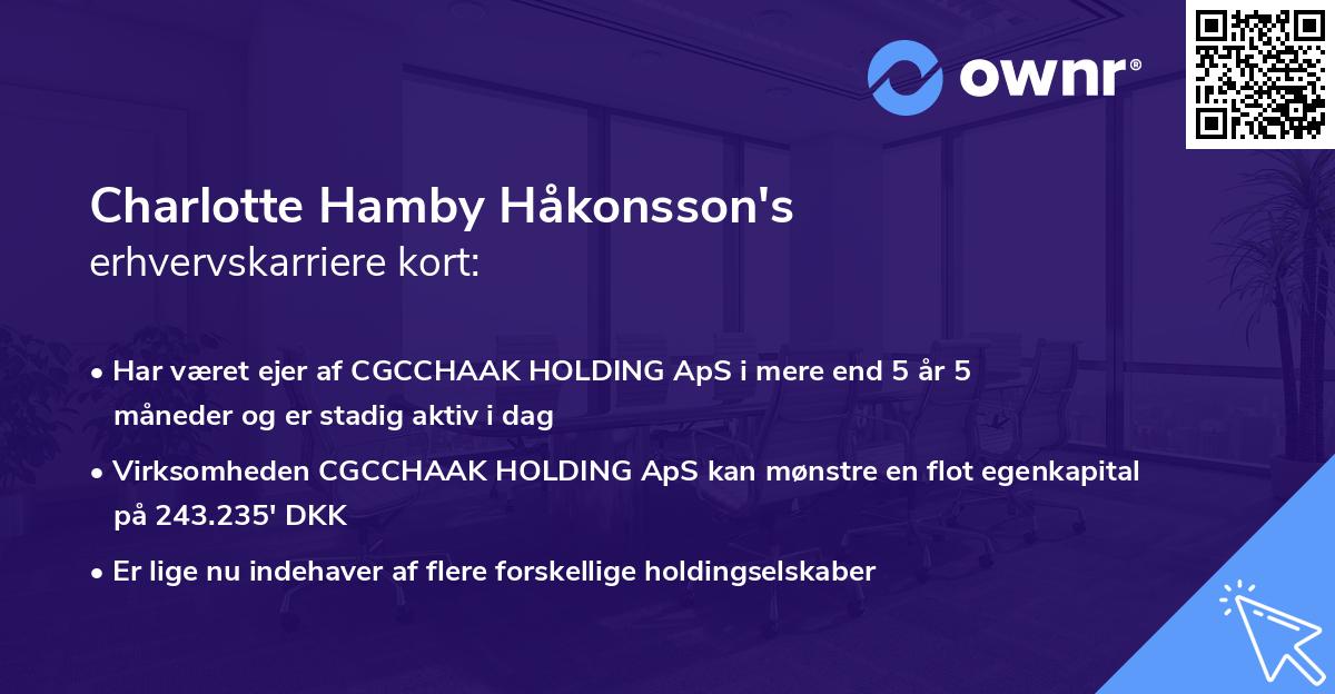 Charlotte Hamby Håkonsson's erhvervskarriere kort