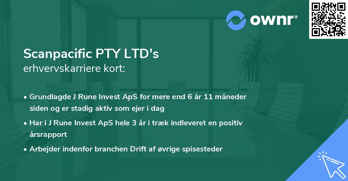 Scanpacific PTY LTD's erhvervskarriere kort