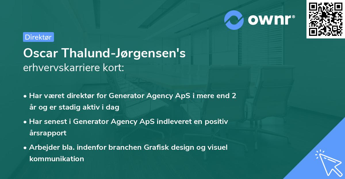 Oscar Thalund-Jørgensen's erhvervskarriere kort