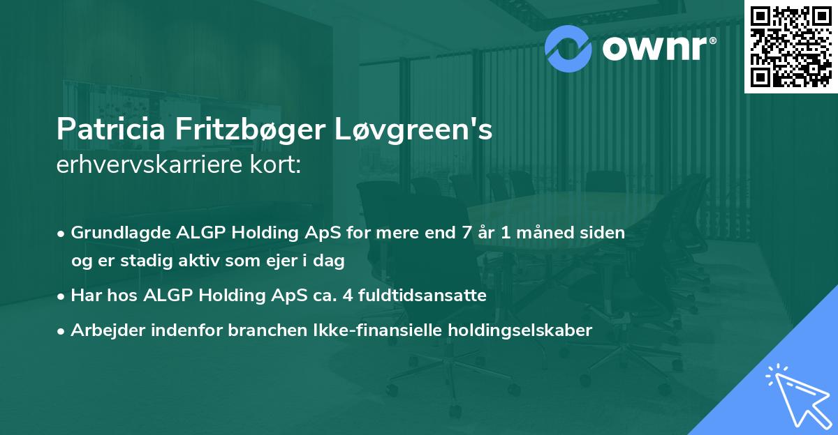 Patricia Fritzbøger Løvgreen's erhvervskarriere kort
