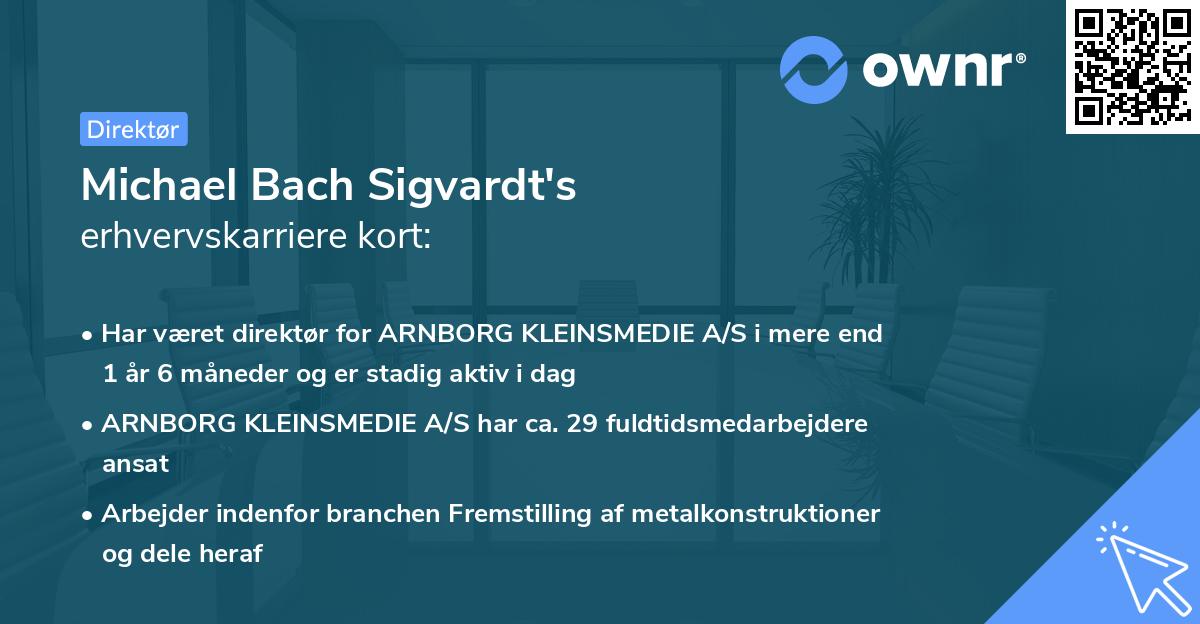 Michael Bach Sigvardt's erhvervskarriere kort