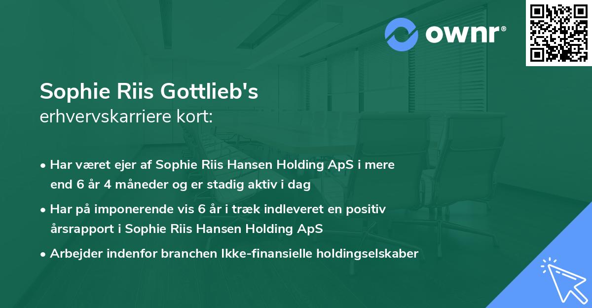 Sophie Riis Gottlieb's erhvervskarriere kort
