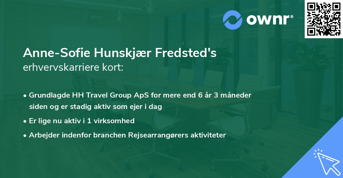 Anne-Sofie Hunskjær Fredsted's erhvervskarriere kort