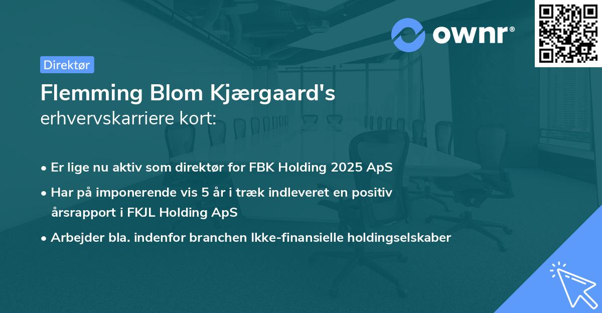 Flemming Blom Kjærgaard's erhvervskarriere kort