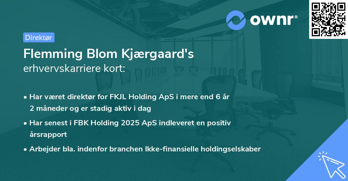 Flemming Blom Kjærgaard's erhvervskarriere kort