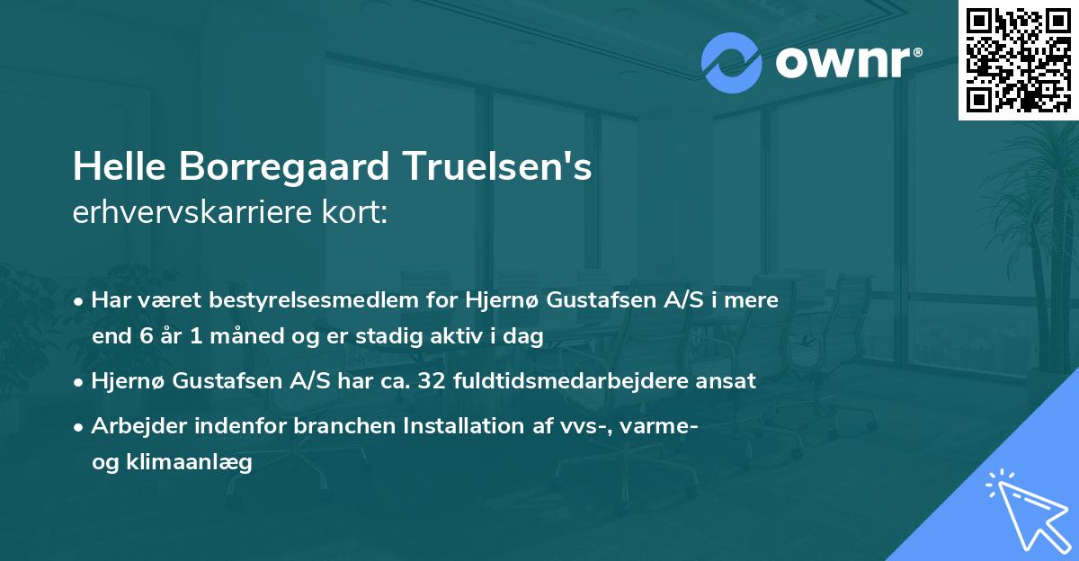 Helle Borregaard Truelsen's erhvervskarriere kort