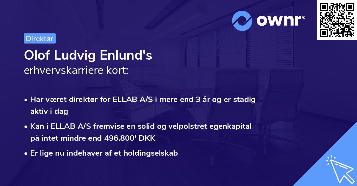 Olof Ludvig Enlund's erhvervskarriere kort