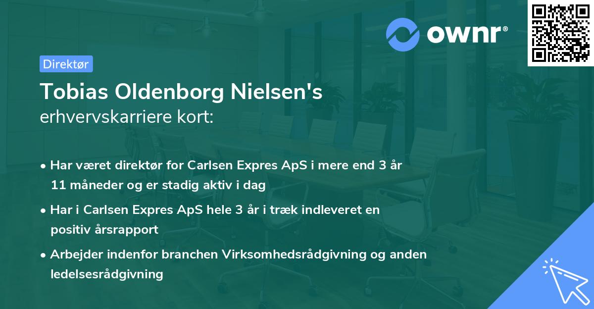 Tobias Oldenborg Nielsen's erhvervskarriere kort