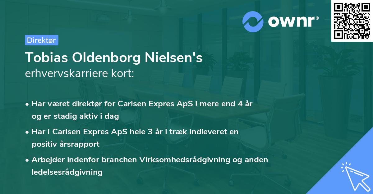 Tobias Oldenborg Nielsen's erhvervskarriere kort