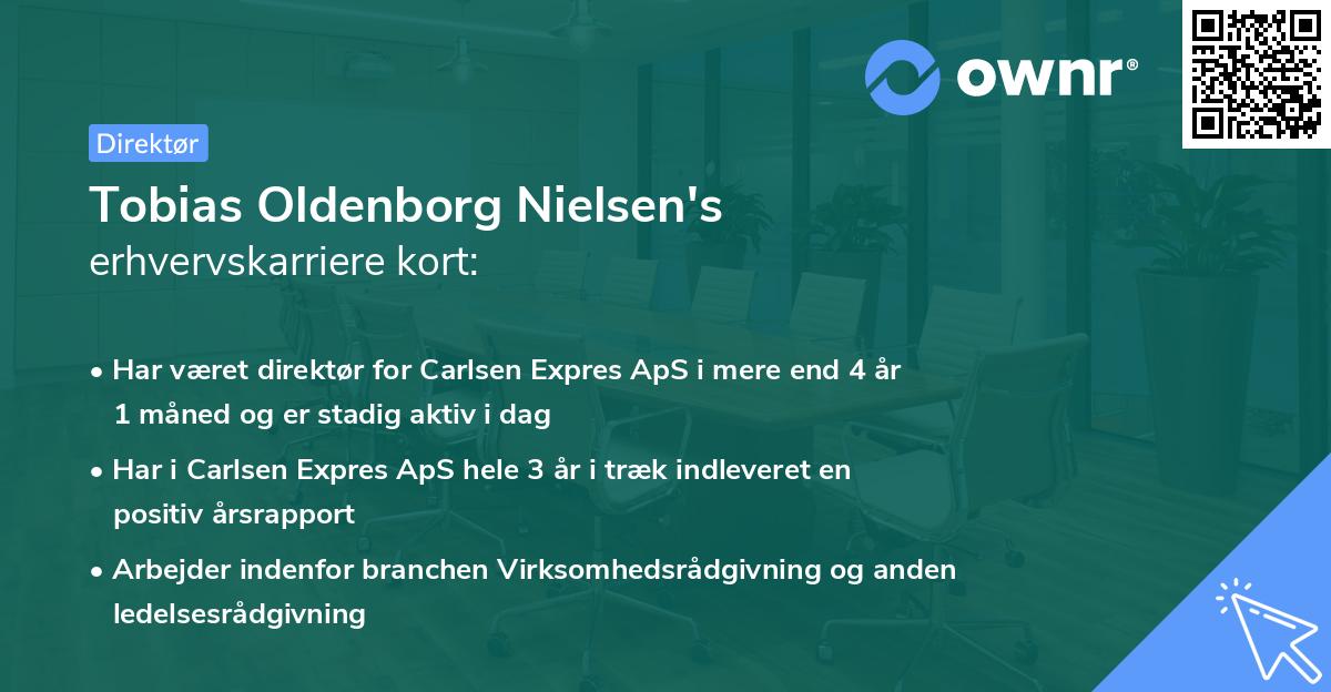 Tobias Oldenborg Nielsen's erhvervskarriere kort