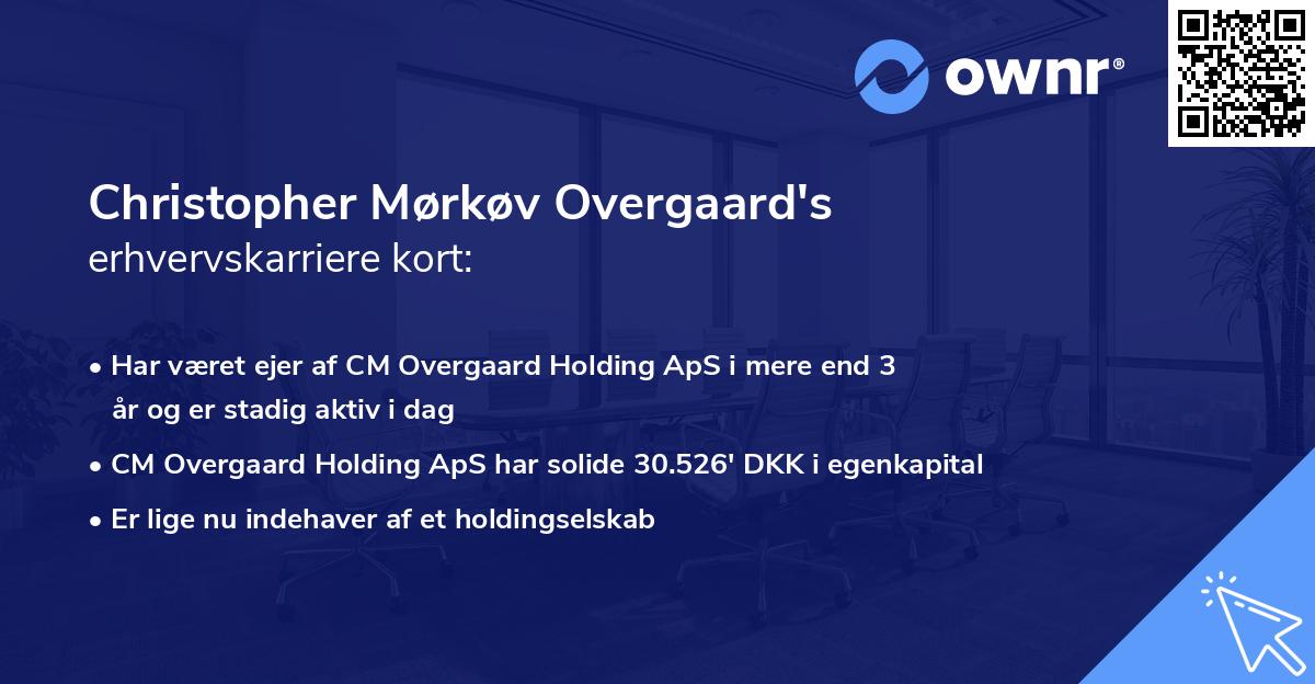 Christopher Mørkøv Overgaard's erhvervskarriere kort