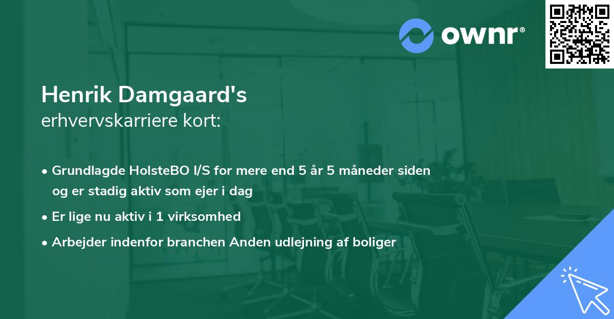 Henrik Damgaard's erhvervskarriere kort