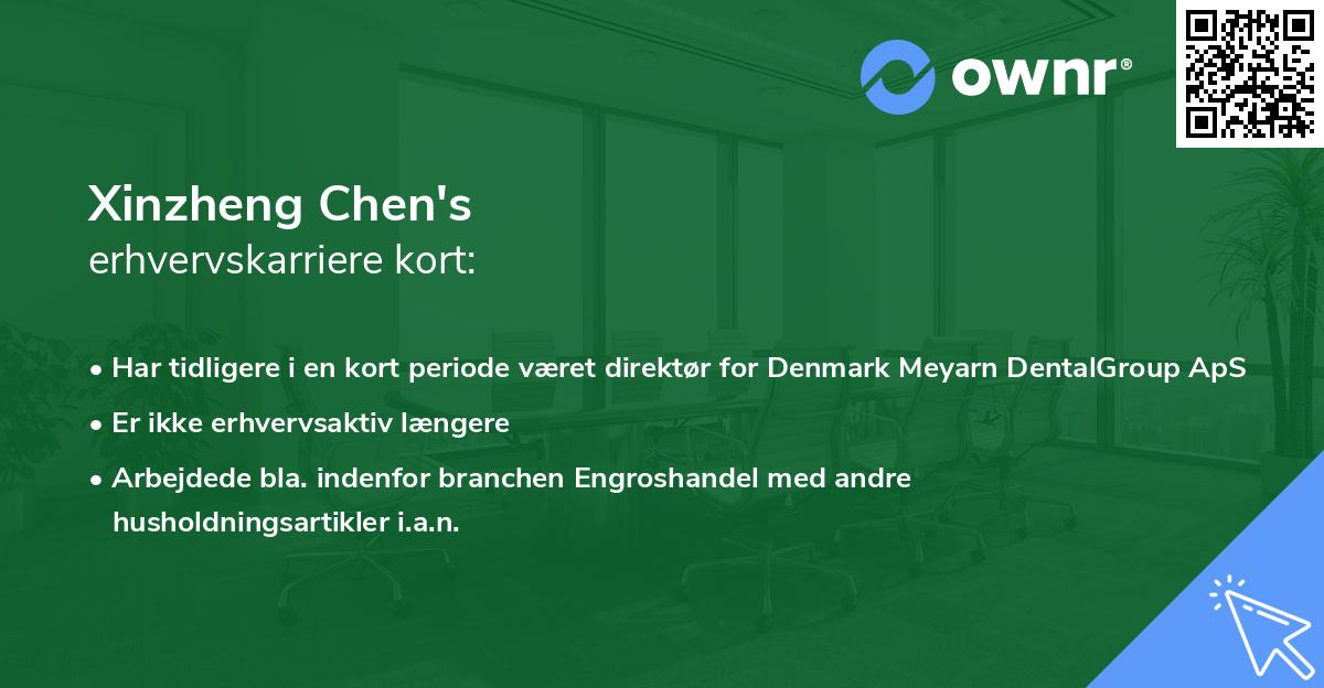 Xinzheng Chen's erhvervskarriere kort
