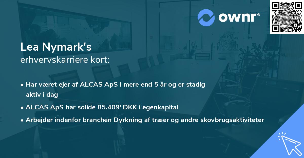 Lea Nymark's erhvervskarriere kort