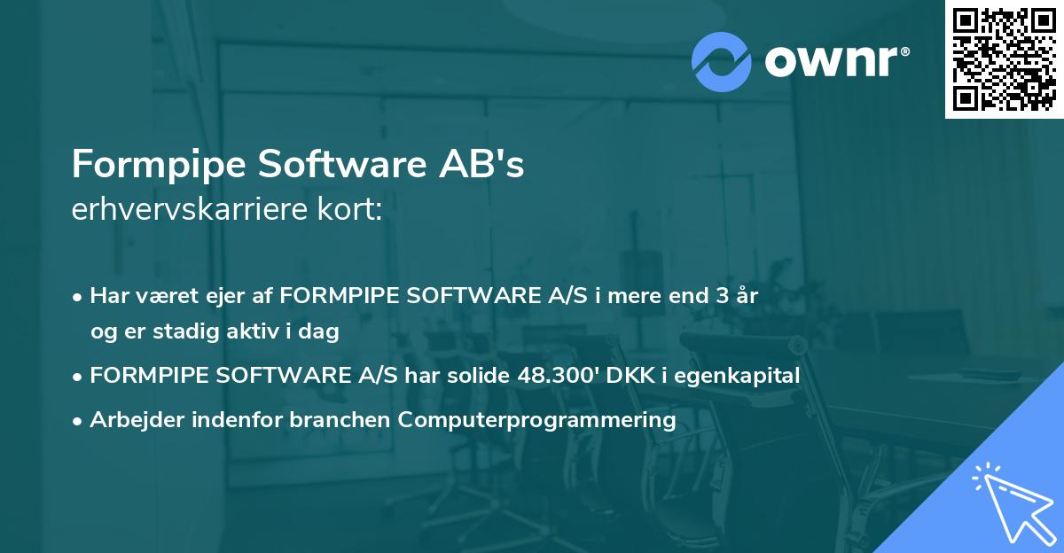 Formpipe Software AB's erhvervskarriere kort