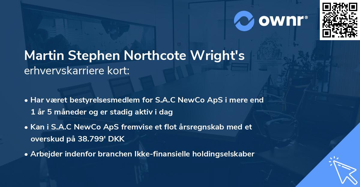 Martin Stephen Northcote Wright's erhvervskarriere kort