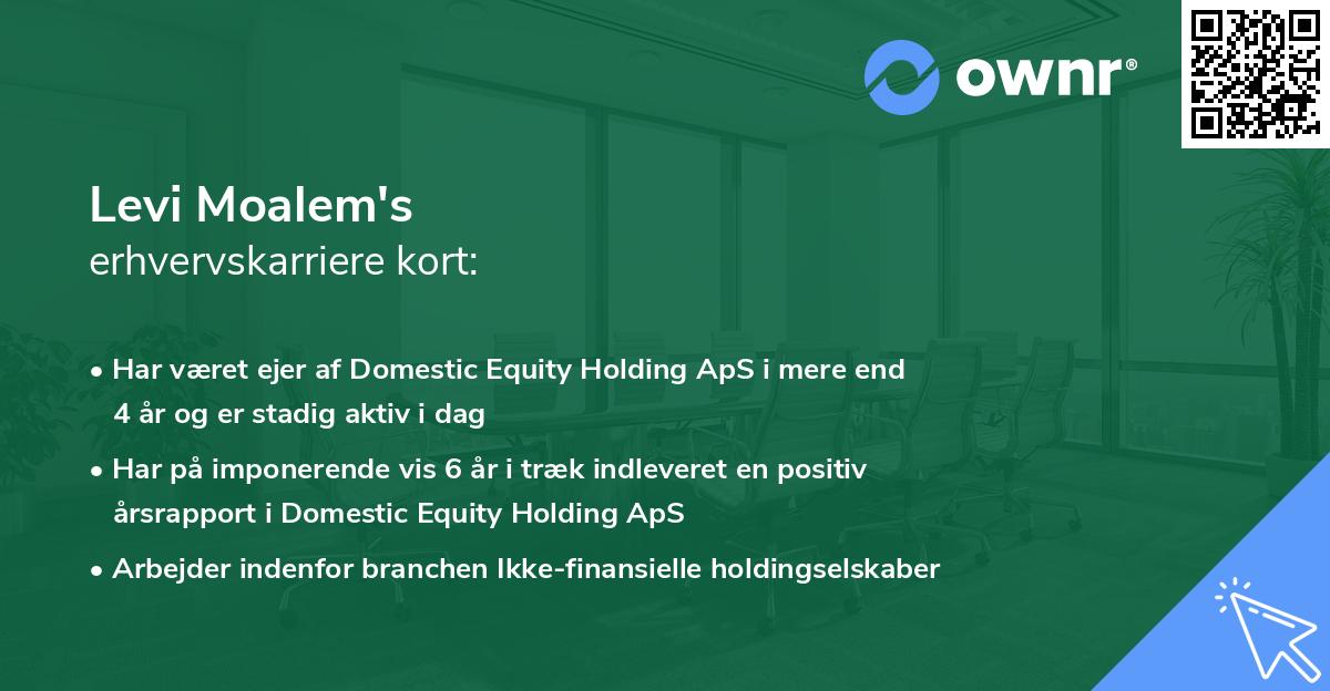 Levi Moalem's erhvervskarriere kort