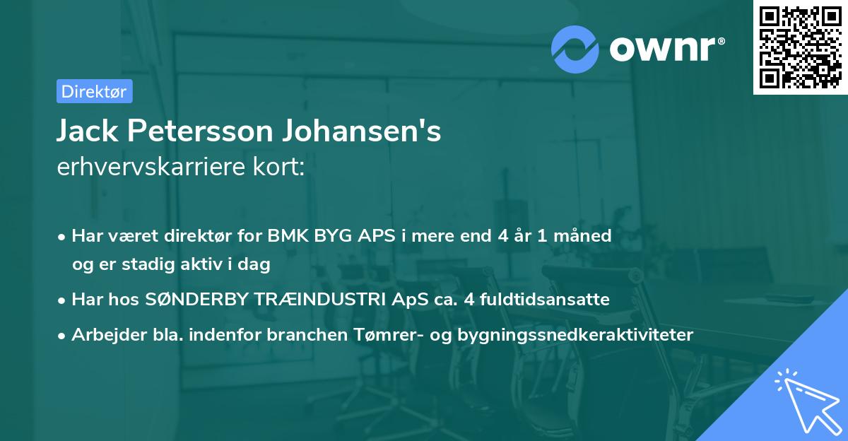 Jack Petersson Johansen's erhvervskarriere kort