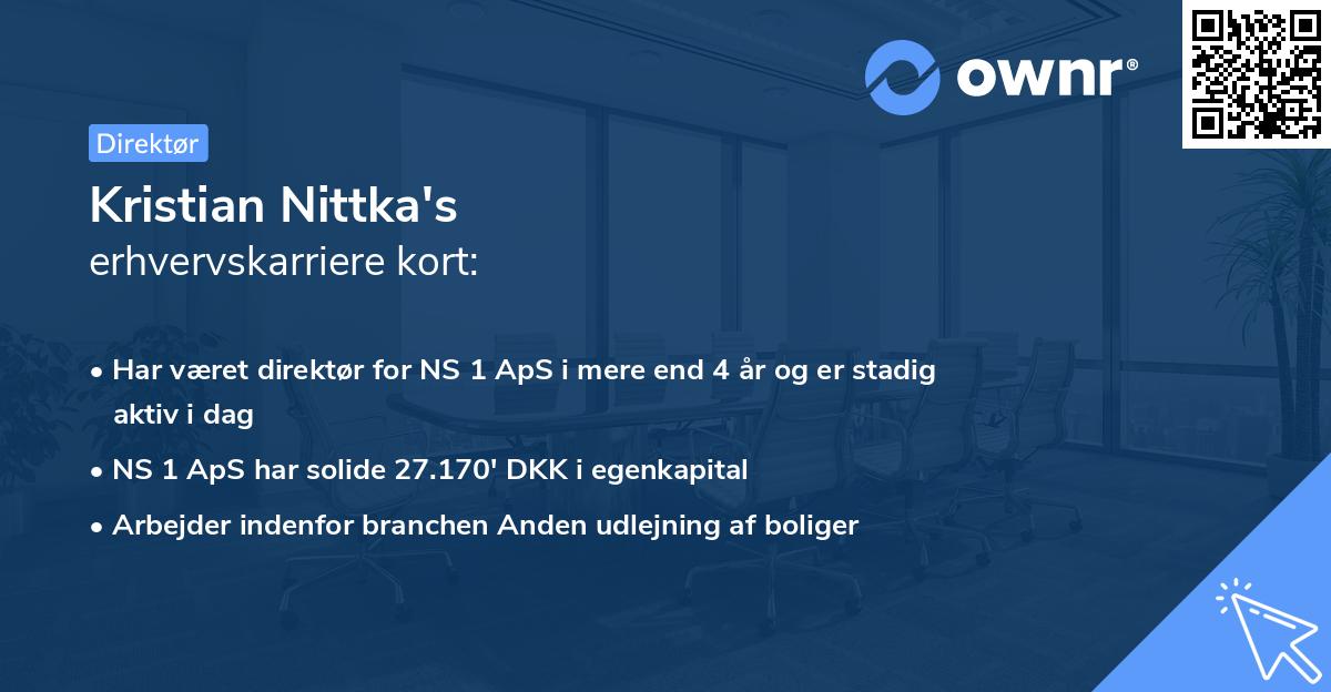Kristian Nittka's erhvervskarriere kort