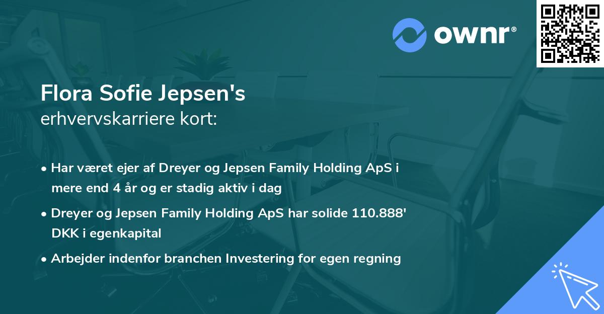 Flora Sofie Jepsen's erhvervskarriere kort