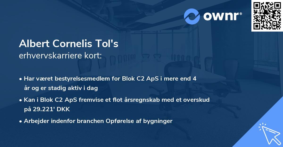 Albert Cornelis Tol's erhvervskarriere kort