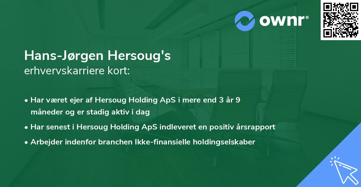 Hans-Jørgen Hersoug's erhvervskarriere kort