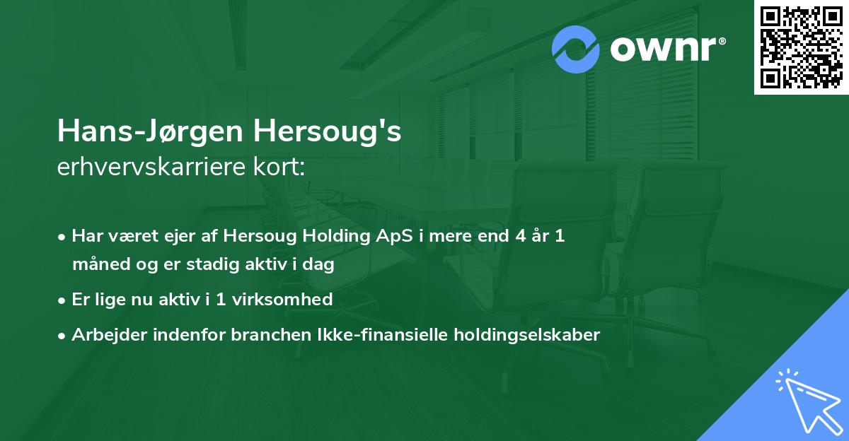 Hans-Jørgen Hersoug's erhvervskarriere kort