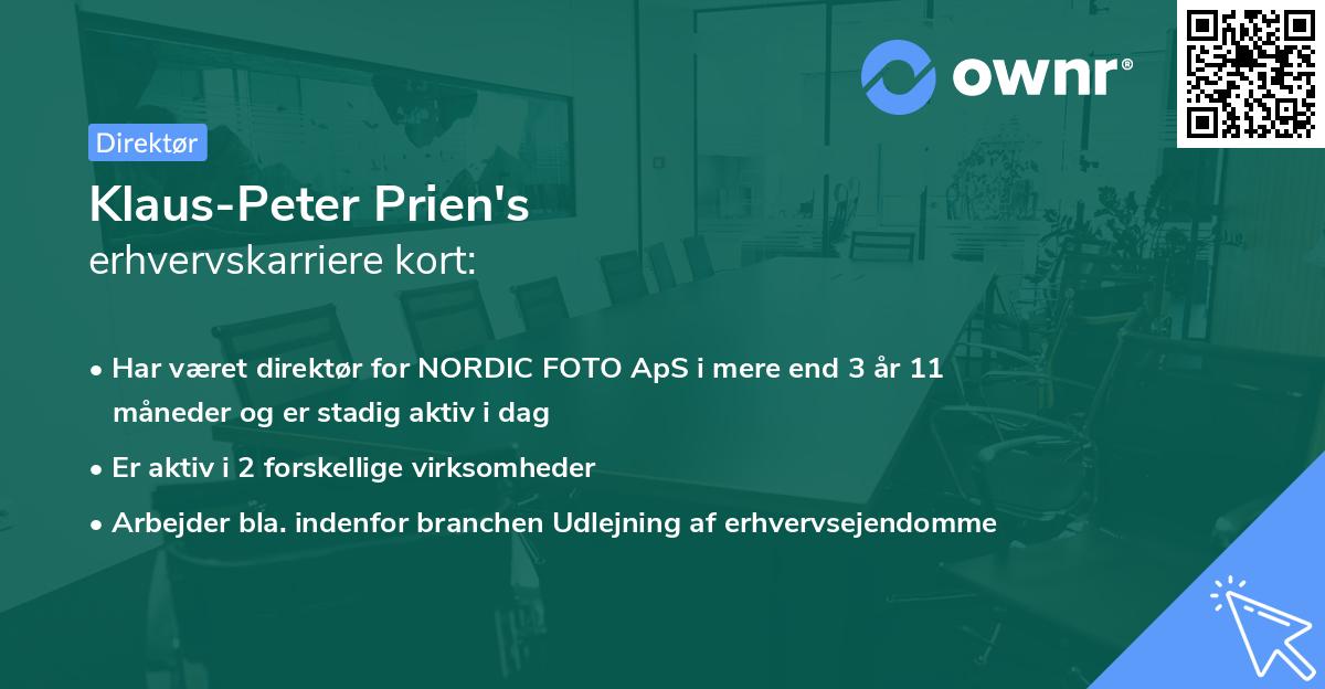 Klaus-Peter Prien's erhvervskarriere kort