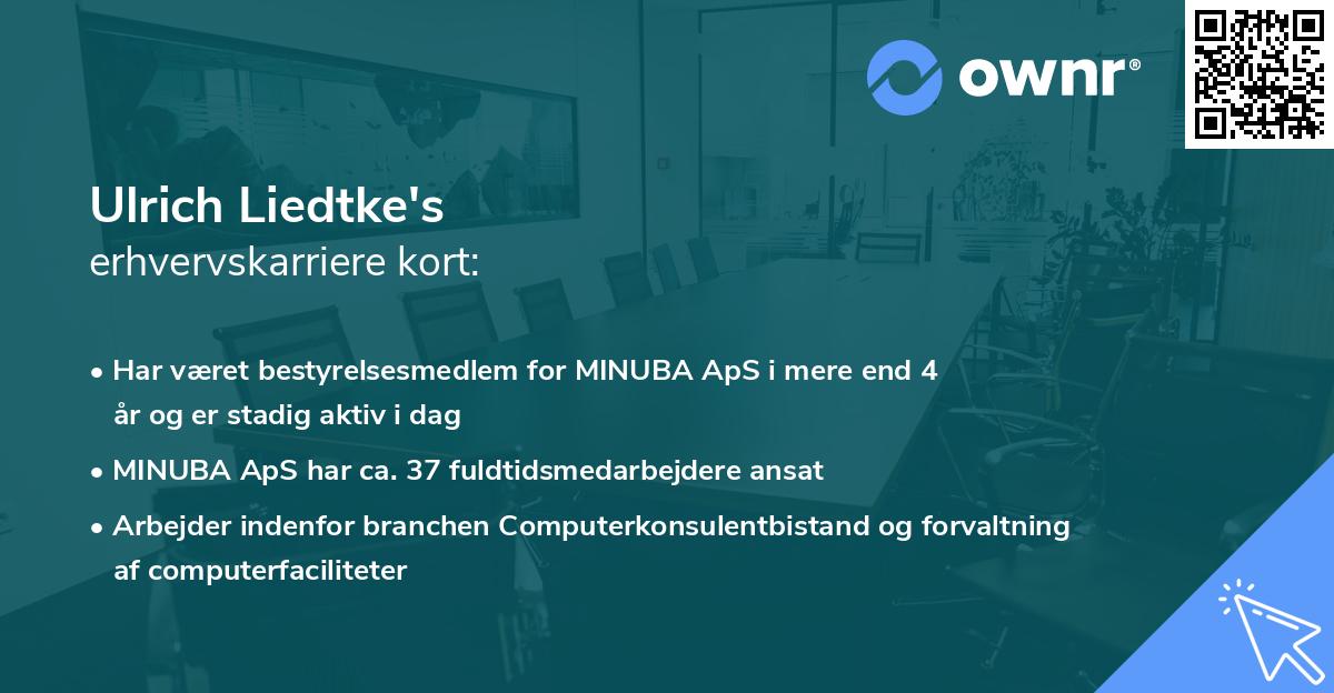 Ulrich Liedtke's erhvervskarriere kort
