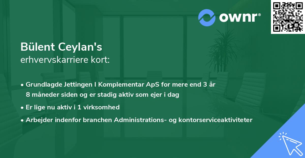 Bülent Ceylan's erhvervskarriere kort