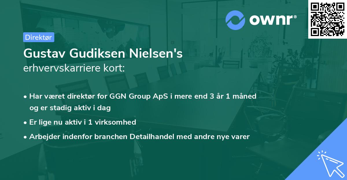 Gustav Gudiksen Nielsen's erhvervskarriere kort