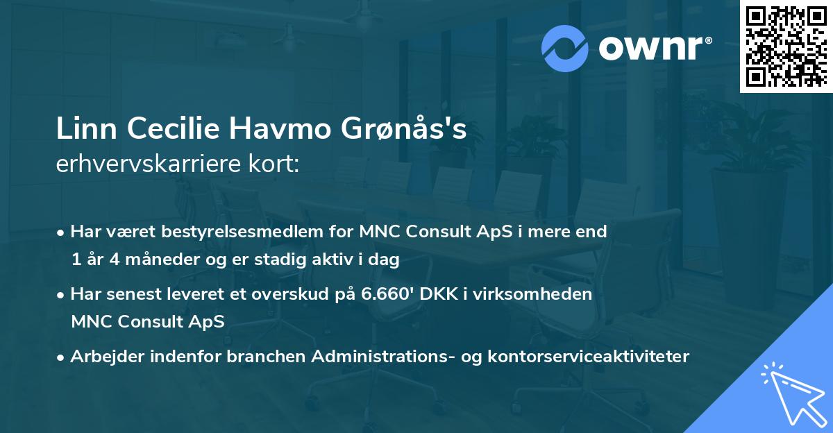 Linn Cecilie Havmo Grønås's erhvervskarriere kort