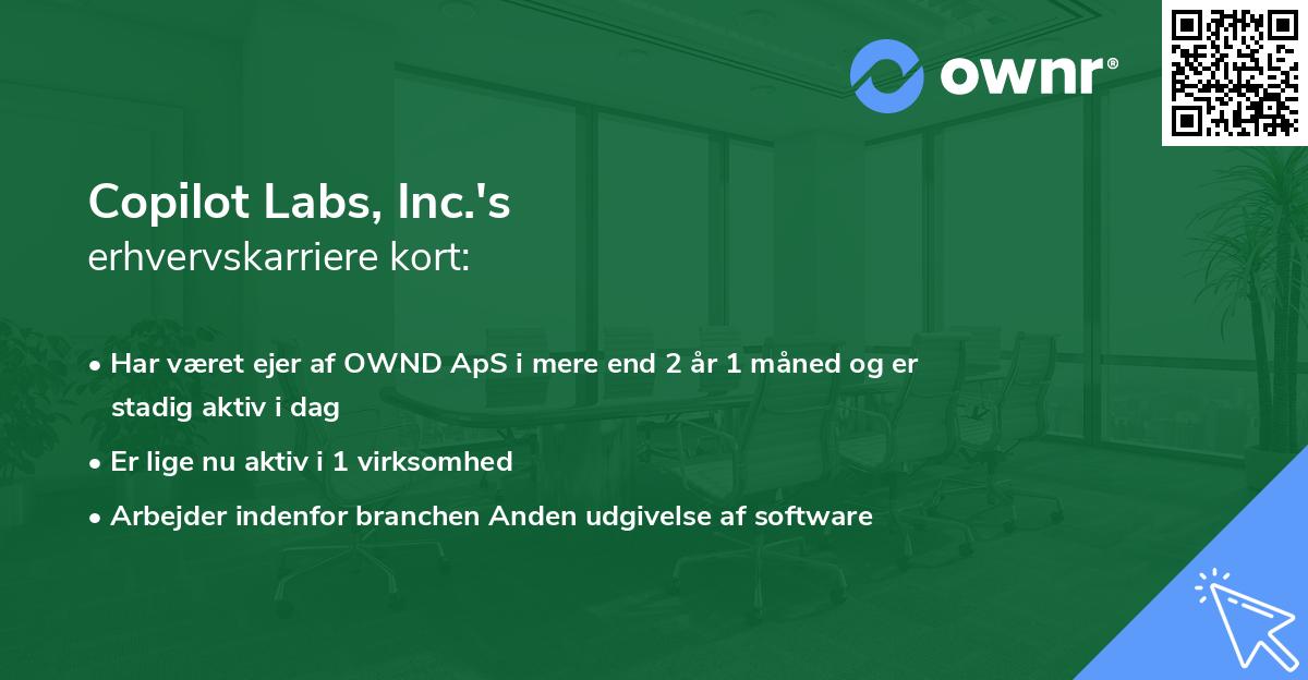 Copilot Labs, Inc.'s erhvervskarriere kort