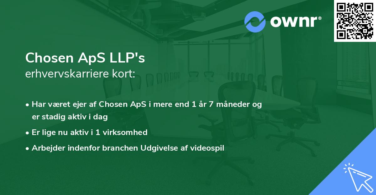Chosen ApS LLP's erhvervskarriere kort