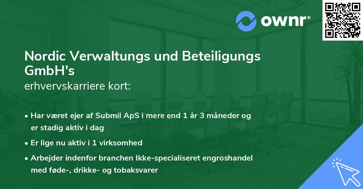 Nordic Verwaltungs und Beteiligungs GmbH's erhvervskarriere kort